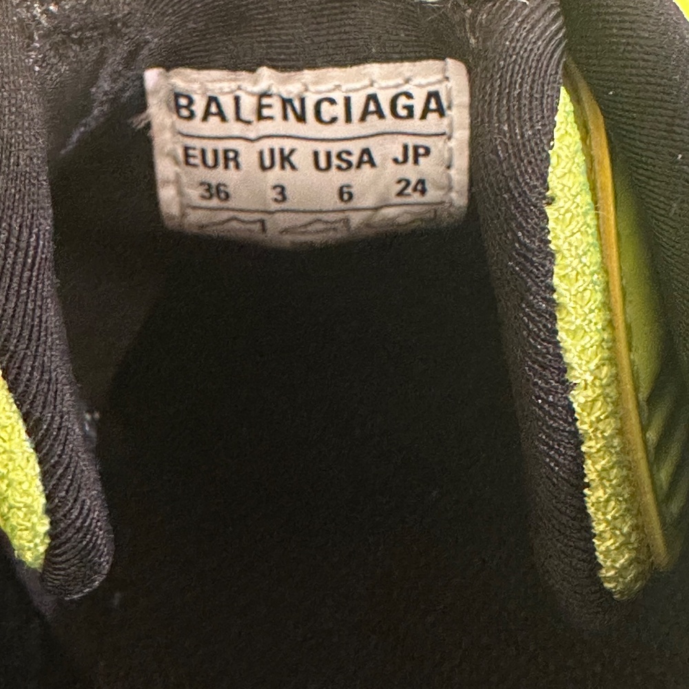 Balenciaga Wmns Tyrex Fluo Yellow Sneakers Size 6 - Picture 9 of 9